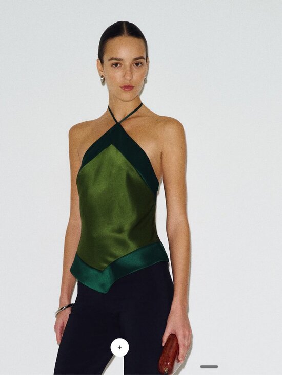 Reformation Tops - Reformation Jillian Silk Top Green - Size 8